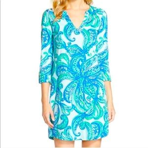 Lilly Pulitzer Blue and Green Prima Cotton Dress